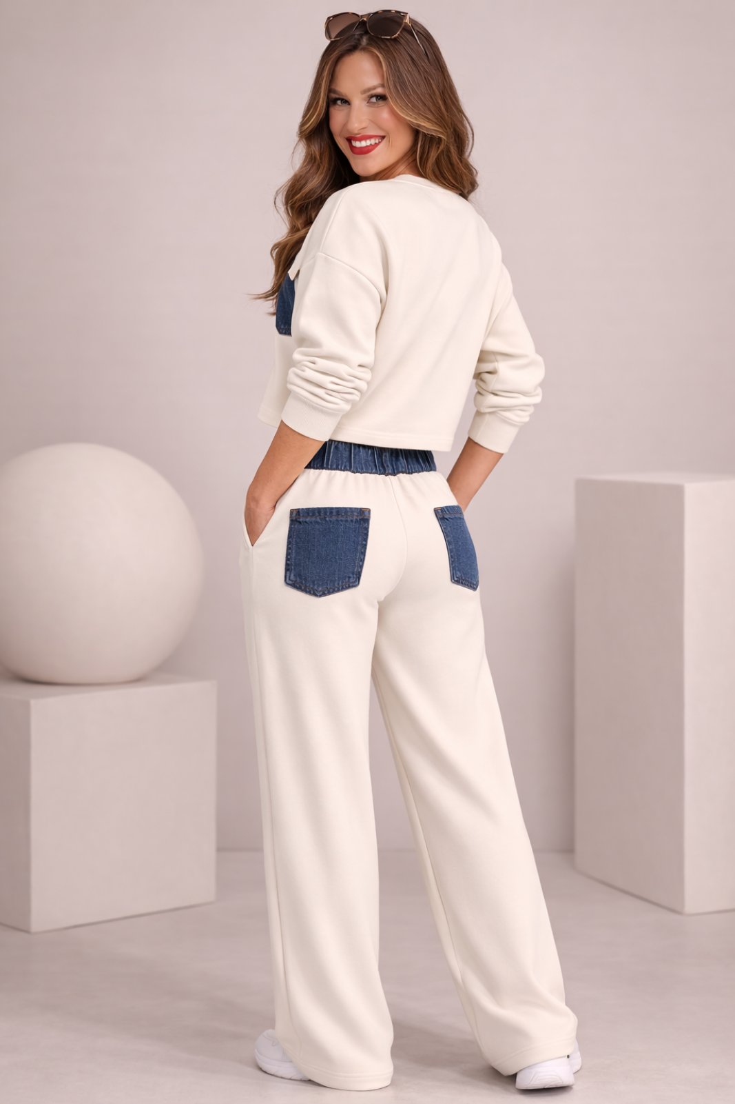 MAVEEN Urban Denim Beige Set