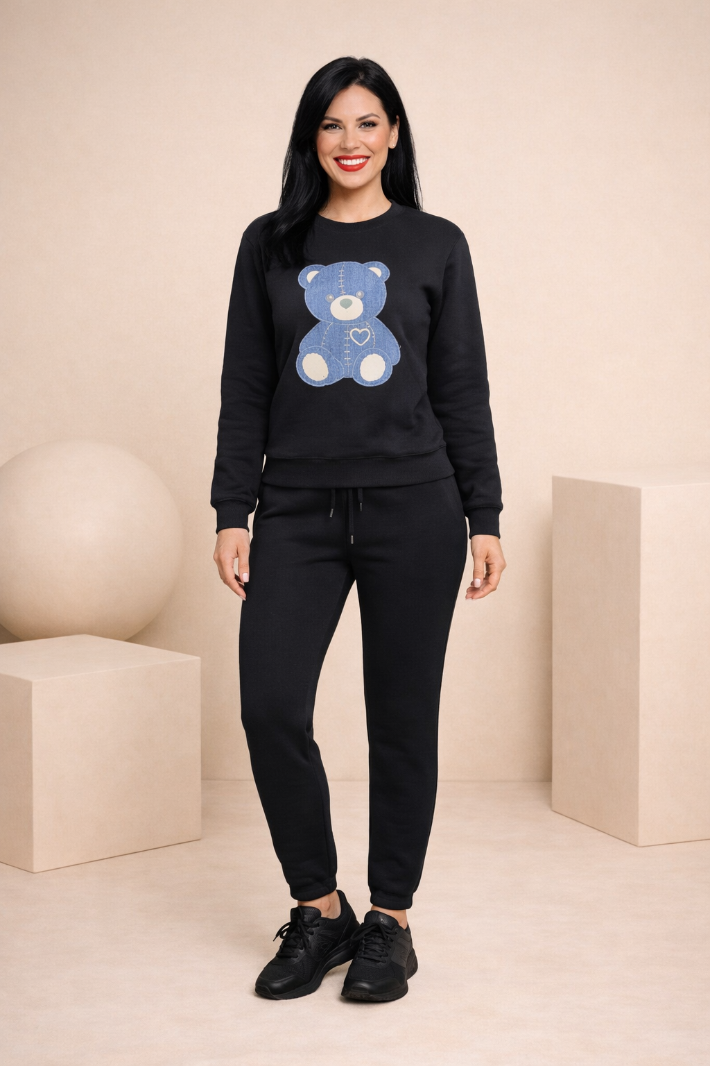 MAVEEN Denim Teddy Sweatshirt