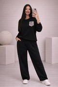 MAVEEN Crystal Pocket Sweatshirt