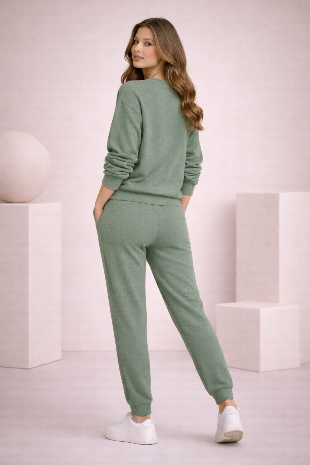 MAVEEN Wide Leg Comfort Pants Green